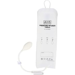 حقيبة ضخ الضغط الطبي من AHS American Hospital Supply سعة 3000 مل، كيس ضخ القطب الرابع مع محبس ثلاثي الاتجاهات، تصميم ذكي وسهل الاستخدام | اللوازم والمعدات الطبية (1 لكل منهما) in Kuwait