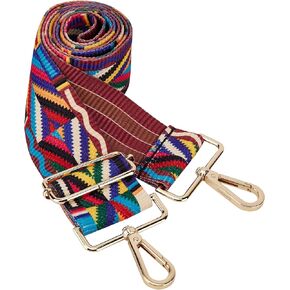 BAKKO Purse Strap Replacement 2" Wide Shoulder Strap for Crossbody Bags Handbags Messenger Duffel Bags Gold Metal Hardware Adjustable Length from 31" to 57" - Jacquard Leopard in Kuwait