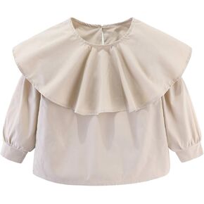 بلوزة من Mud Kingdom للأطفال الصغار بأزرار علوية من الدانتيل وأكمام طويلة باللون الوردي 3T in Kuwait