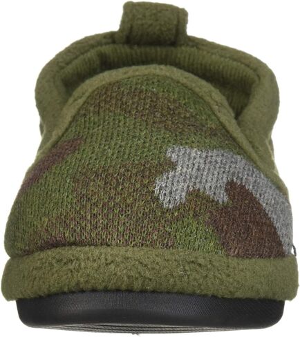 Dearfoams Boys' Kid's Camo and Fleece Clog Slipper, Cayenne, 4-5 Youth US Little kid in Saudi Arabia