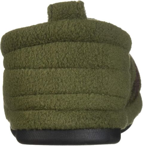 Dearfoams Boys' Kid's Camo and Fleece Clog Slipper, Cayenne, 4-5 Youth US Little kid in Saudi Arabia