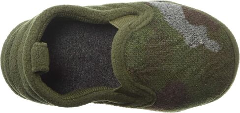 Dearfoams Boys' Kid's Camo and Fleece Clog Slipper, Cayenne, 4-5 Youth US Little kid in Saudi Arabia