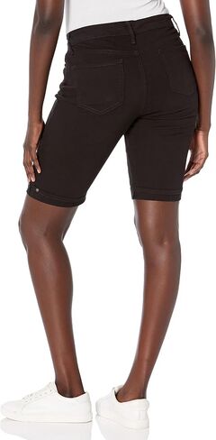 Gloria Vanderbilt Women's Mid Rise Feminine Cut Bermuda Short, Black, 16 Petite Regular in Saudi Arabia