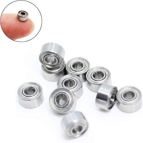 محامل كروية صغيرة من Donepart 4 مم × 10 مم × 4 مم MR104 2RS Minature Ball Bearings مزدوجة معدنية محمي للمحركات الصغيرة، فيدجيت سبينر، الآلات الصناعية، إلخ (10 حزم) in Kuwait