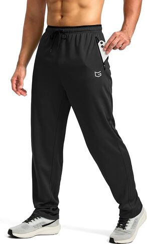 G Gradual Men's Sweatpants Open Bottom with Zip Pockets Mesh Lightweight Workout Pants for Running, Athletic, Lounge (2PCS: Navy/Greyblue, XX-Large) in Saudi Arabia