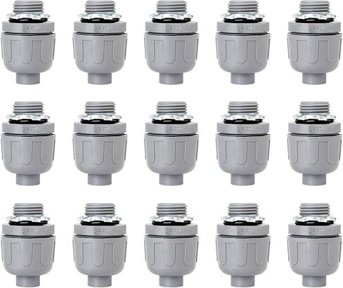 3/4 Inch Liquid Tight Connector Electrical Conduit Fittings for Electrical Enclosures and Hubs 6 Pack (4 pcs 180 Degree and 2 pcs 90 Degree) in Saudi Arabia