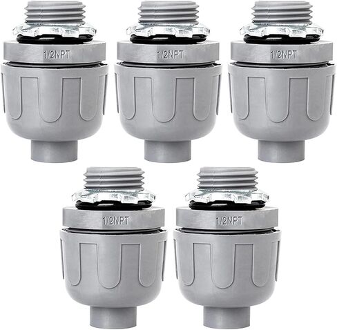 3/4 Inch Liquid Tight Connector Electrical Conduit Fittings for Electrical Enclosures and Hubs 6 Pack (4 pcs 180 Degree and 2 pcs 90 Degree) in Saudi Arabia