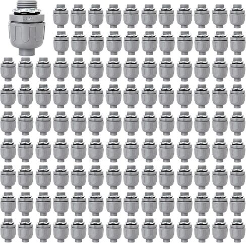 3/4 Inch Liquid Tight Connector Electrical Conduit Fittings for Electrical Enclosures and Hubs 6 Pack (4 pcs 180 Degree and 2 pcs 90 Degree) in Saudi Arabia