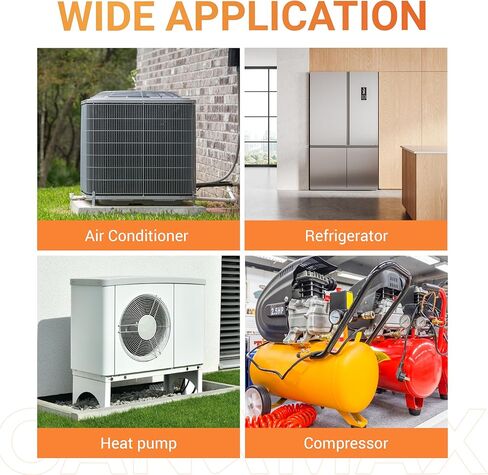 Canamax 340-408 MFD uf 50/60 Hz 110-125 VAC Volts Round Start Capacitor - Replacement for AC Motor Run or Fan Start and Cool or Heat Pump Air Conditioner - Replaces 4X067 11022 PMJ340 235-9739-02 in Kuwait