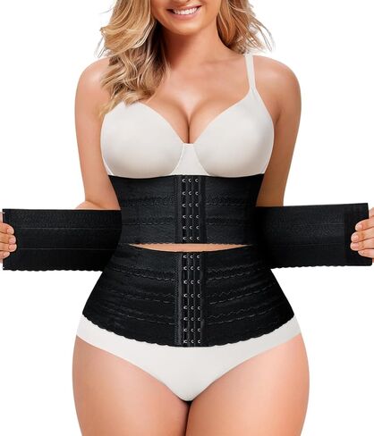 QACIVIQ Segmented Waist Trainer for Women Waist Cincher Shapewear for Women Tummy Control Workout Body Shaper Girdle in Kuwait