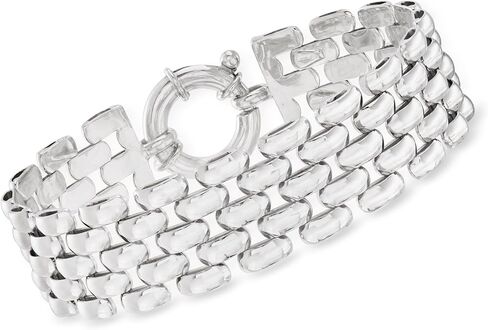 Ross-Simons Italian Sterling Silver Panther-Link Bracelet in Saudi Arabia