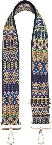 BAKKO Purse Strap Replacement 2" Wide Shoulder Strap for Crossbody Bags Handbags Messenger Duffel Bags Gold Metal Hardware Adjustable Length from 31" to 57" - Jacquard Leopard in Kuwait
