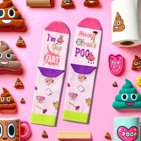 جوارب مضحكة للجنسين من HAPPYPOP، جوارب ضرطة غريبة، جوارب براز سخيفة ساخرة، هدايا غريبة، هدايا سخيفة، هدايا ضرطة، هدايا نكتة in Saudi Arabia