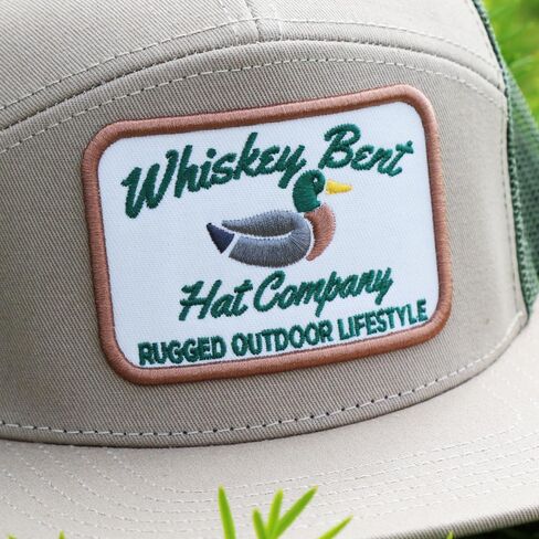 WHISKEY BENT HAT CO. قبعة ذات رأس أخضر مكونة من 7 ألواح Snapback Western Lifestyle عالية المستوى in Kuwait