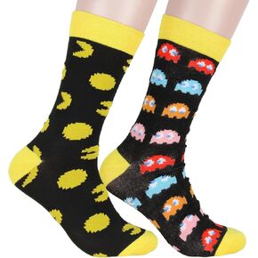 Nintendo Pac-Man Maze Arcade 2 Pack Crew Socks