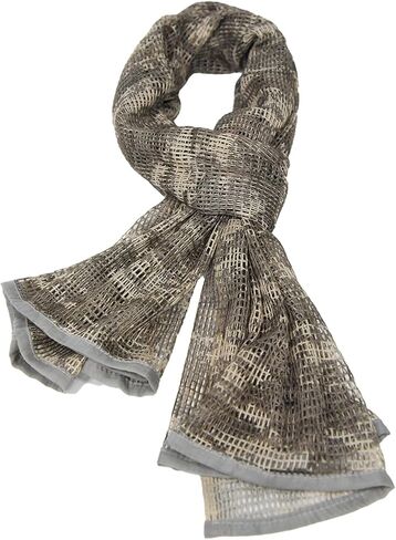 LOOGU Camouflage Netting, Tactical Mesh Net Camo Scarf for Wargame,Sports & Other Outdoor Activities in Kuwait