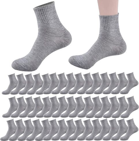 30 Pairs of Thin Crew Socks for Men & Women - Breathable Casual Socks in Bulk - Moisture-Wicking Socks Wholesale in Saudi Arabia