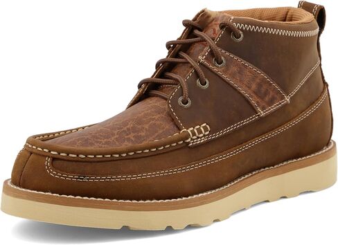 Twisted X Mens 4" Wedge Sole Boot, Distressed Saddle & Cognac, 13 M in Saudi Arabia