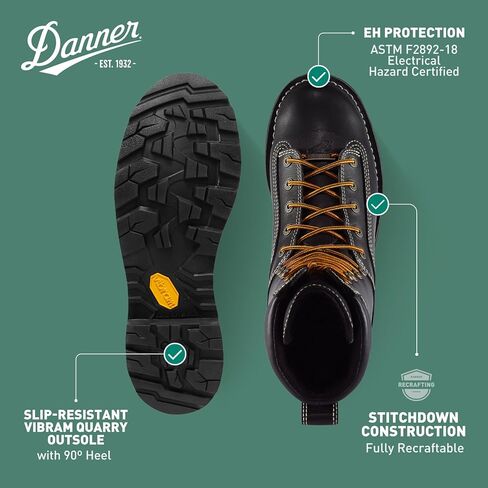 Danner Men's Quarry USA 8-Inch BR Work Boot,Brown,11.5 D US in Saudi Arabia