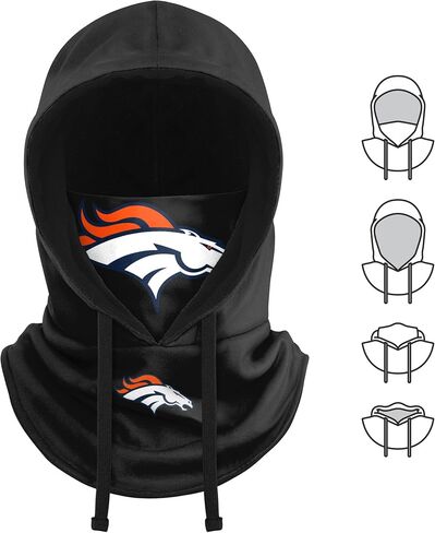 FOCO Atlanta Falcons NFL Black Drawstring Hooded Gaiter in Saudi Arabia