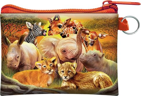 3D LiveLife Coin Purse - Flamingo Lingo from Deluxebase. Lenticular 3D Bird Purse. Cash, coin and card holder with secure zipper featuring artwork licensed from renowned Michael Searle in Saudi Arabia