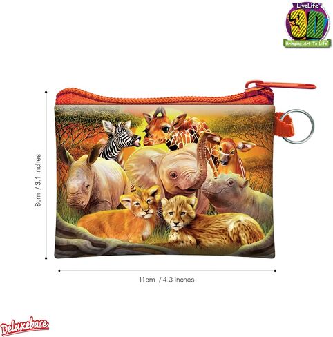 3D LiveLife Coin Purse - Flamingo Lingo from Deluxebase. Lenticular 3D Bird Purse. Cash, coin and card holder with secure zipper featuring artwork licensed from renowned Michael Searle in Saudi Arabia
