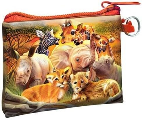 3D LiveLife Coin Purse - Flamingo Lingo from Deluxebase. Lenticular 3D Bird Purse. Cash, coin and card holder with secure zipper featuring artwork licensed from renowned Michael Searle in Saudi Arabia