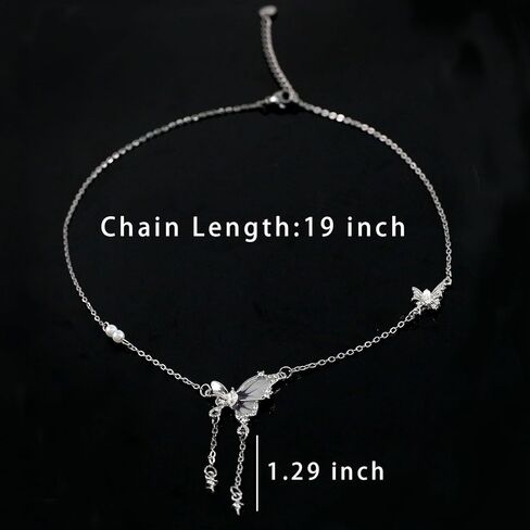 Buyongwant Irregular Necklace Butterfly Pendant Y2k Star Fashion Versatile Chain Ladies and Girls Gift in Saudi Arabia