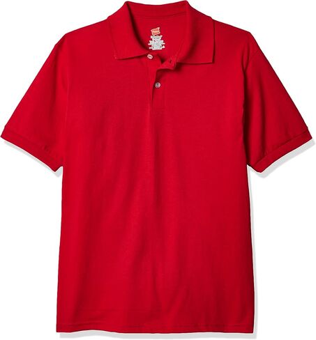 Hanes Boys' Short Sleeve Eco Smart Jersey Polo in Saudi Arabia