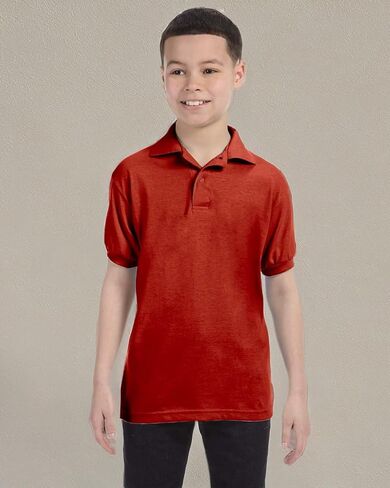 Hanes Boys' Short Sleeve Eco Smart Jersey Polo in Saudi Arabia