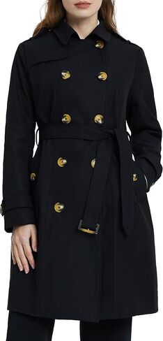 Orolay Women's Mid-length Jacket Double Breasted Trench Coat with Belt in Saudi Arabia