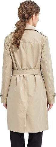 Orolay Women's Mid-length Jacket Double Breasted Trench Coat with Belt in Kuwait