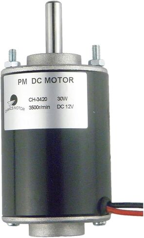 CHANCS 12V 3500RPM Permanent Magnet DC Motor 30W CW/CCW Reversible Electric Gear Motor DC Adjustable-speed Motor with Mounting Bracke Fixed Seat Holder in Saudi Arabia
