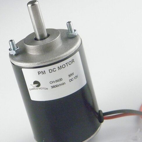CHANCS 12V 3500RPM Permanent Magnet DC Motor 30W CW/CCW Reversible Electric Gear Motor DC Adjustable-speed Motor with Mounting Bracke Fixed Seat Holder in Saudi Arabia