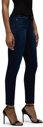 Hudson Jeans Women's Barbara High Rise Super Skinny Jean, Noir Coated, 27 in Saudi Arabia