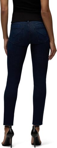 Hudson Jeans Women's Barbara High Rise Super Skinny Jean, Noir Coated, 27 in Saudi Arabia