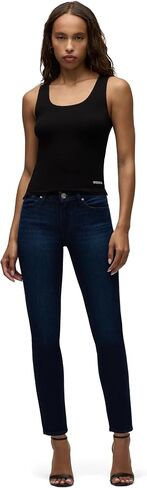 Hudson Jeans Women's Barbara High Rise Super Skinny Jean, Noir Coated, 27 in Saudi Arabia