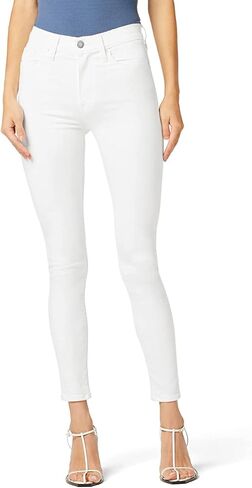 Hudson Jeans Women's Barbara High Rise Super Skinny Jean, Noir Coated, 27 in Saudi Arabia