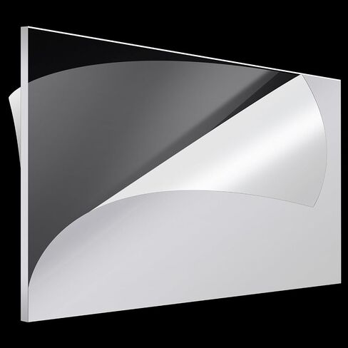 Roowest 2 Pcs 24 x 48" Clear Acrylic Sheet Panels 1/4'' Thick Transparent Cast Sheet Plastic Panels Sheets Acrylic Board Acrylic Panel with Protective Film for Craft DIY Projects Sign in Saudi Arabia