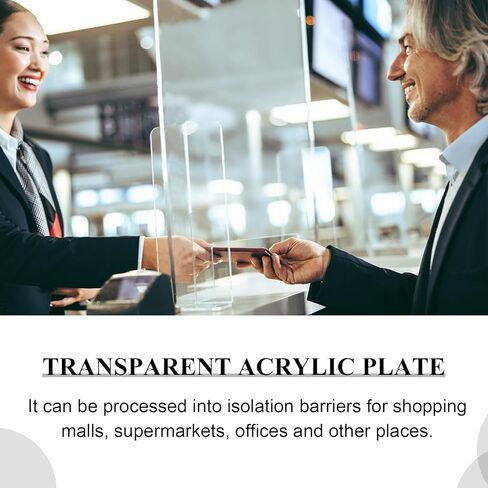 Roowest 2 Pcs 24 x 48" Clear Acrylic Sheet Panels 1/4'' Thick Transparent Cast Sheet Plastic Panels Sheets Acrylic Board Acrylic Panel with Protective Film for Craft DIY Projects Sign in Saudi Arabia