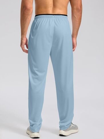 G Gradual Men's Sweatpants Open Bottom, Workout Pants with Zip Pockets Mesh Lightweight for Running, Athletic, Lounge (2PCS: Black/Navy, Small) in Saudi Arabia