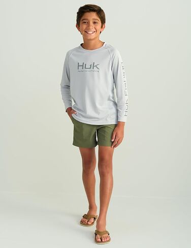 HUK Unisex Kid's Pursuit Solid Long Sleeve, Fishing Shirt in Saudi Arabia