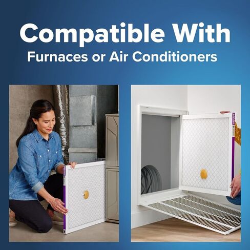 فيلتريت فلتر هواء فرن مكيف ذكي قابل للتجديد 16×25×1، MPR 1500، مسببات الحساسية والبكتيريا والفيروسات، عبوة من قطعتين (الابعاد الدقيقة 15.719 × 24.72 × 0.78) in Kuwait