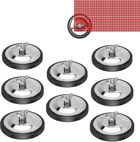 WF 4 Pack حامل لافتات تحذيرية مغناطيسية قاعدة، حامل العلم العالمي، وسادة مطاطية وصامولة الجناح، حامل مغناطيسي قوي من النيوديميوم لعلامات التحذير، أعلام السلامة، أعلام تحميل ضخمة، أعلام حلقة الأسلاك in Kuwait