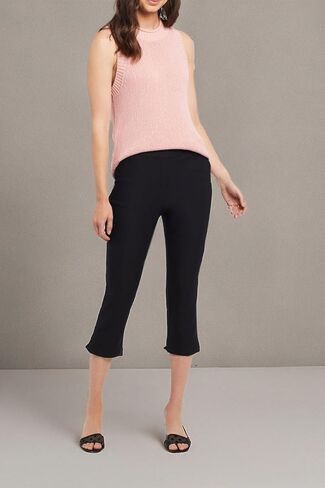 Tribal Women's Flatten It Capri Pant, Black, 12 in Saudi Arabia