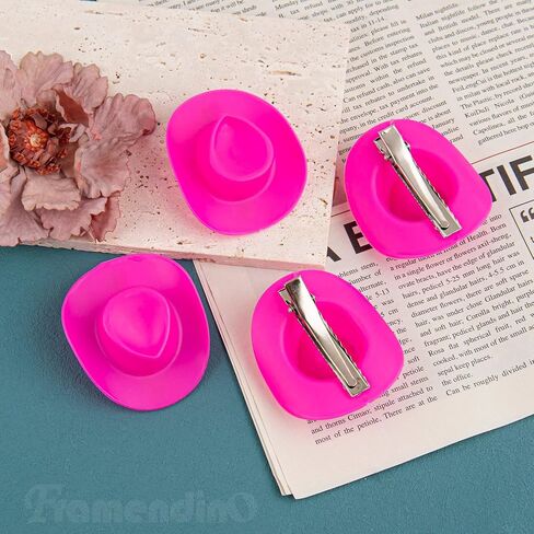 Framendino, Mini Cowboy Hat Clip Plastic Cute Hat Clip for DIY Decoration in Kuwait