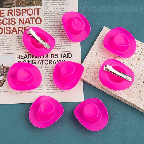 Framendino, Mini Cowboy Hat Clip Plastic Cute Hat Clip for DIY Decoration in Kuwait