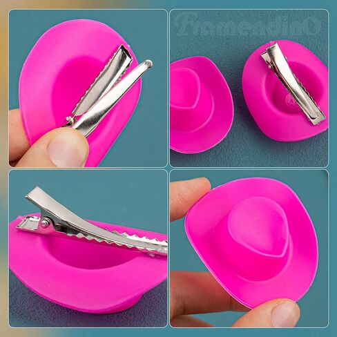 Framendino, Mini Cowboy Hat Clip Plastic Cute Hat Clip for DIY Decoration in Kuwait