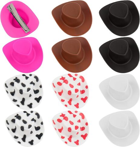 Framendino, Mini Cowboy Hat Clip Plastic Cute Hat Clip for DIY Decoration in Kuwait