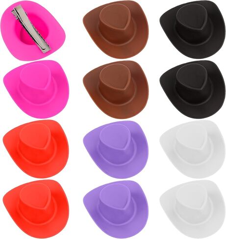 Framendino, Mini Cowboy Hat Clip Plastic Cute Hat Clip for DIY Decoration in Kuwait